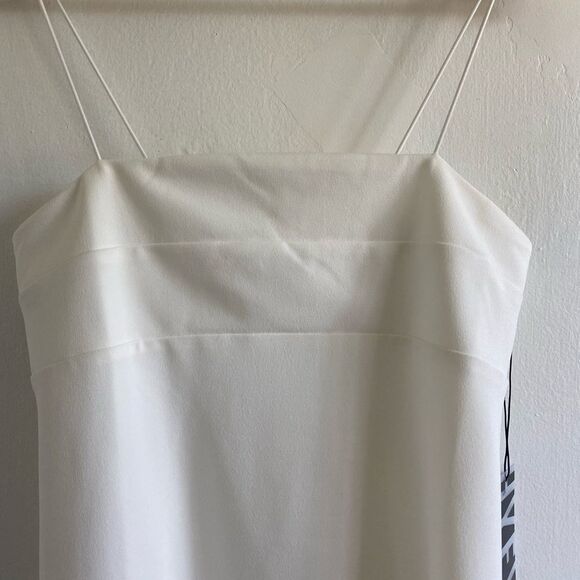NWT Square neck Strappy Back Mini Dress White Bridal Party Cocktail - Picture 6 of 6